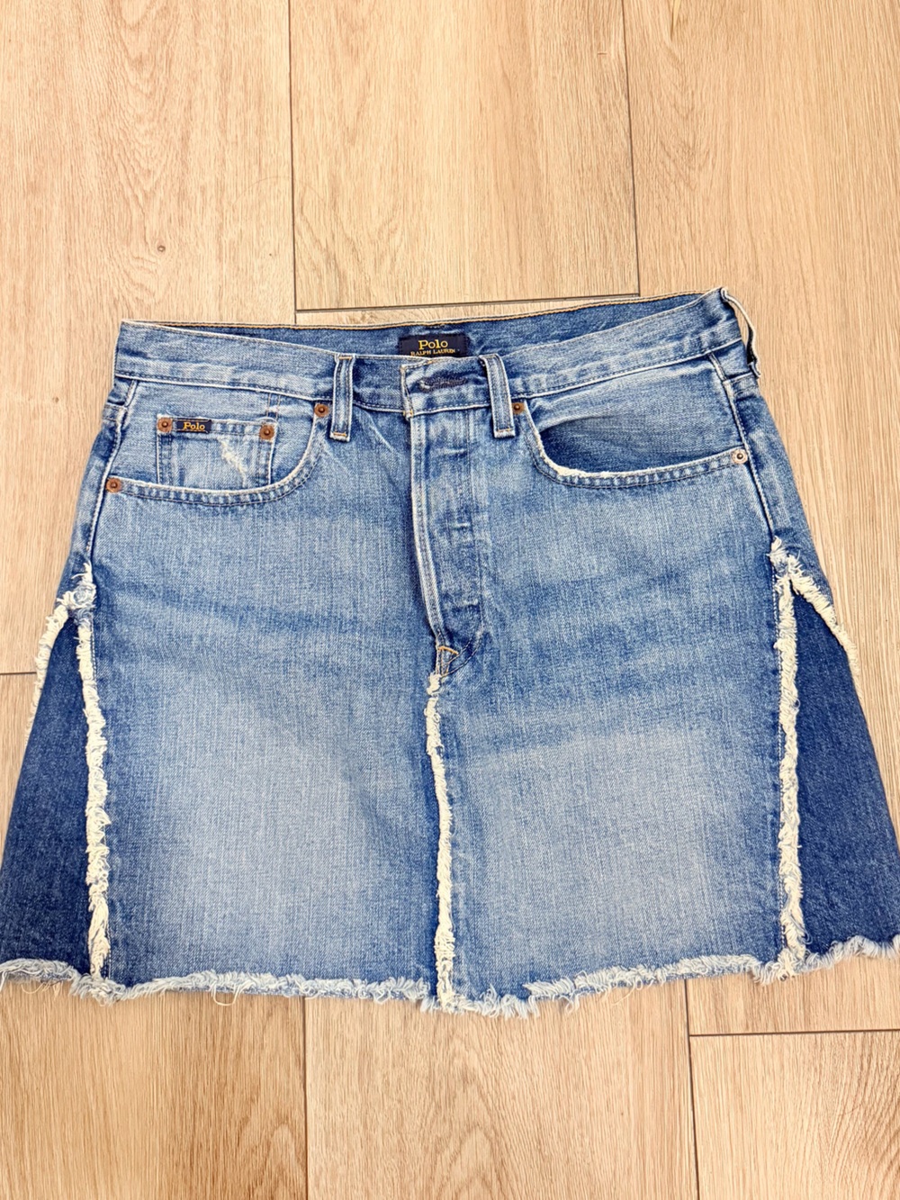 Ralph Lauren Light Blue Straight Leg Distressed Jeans